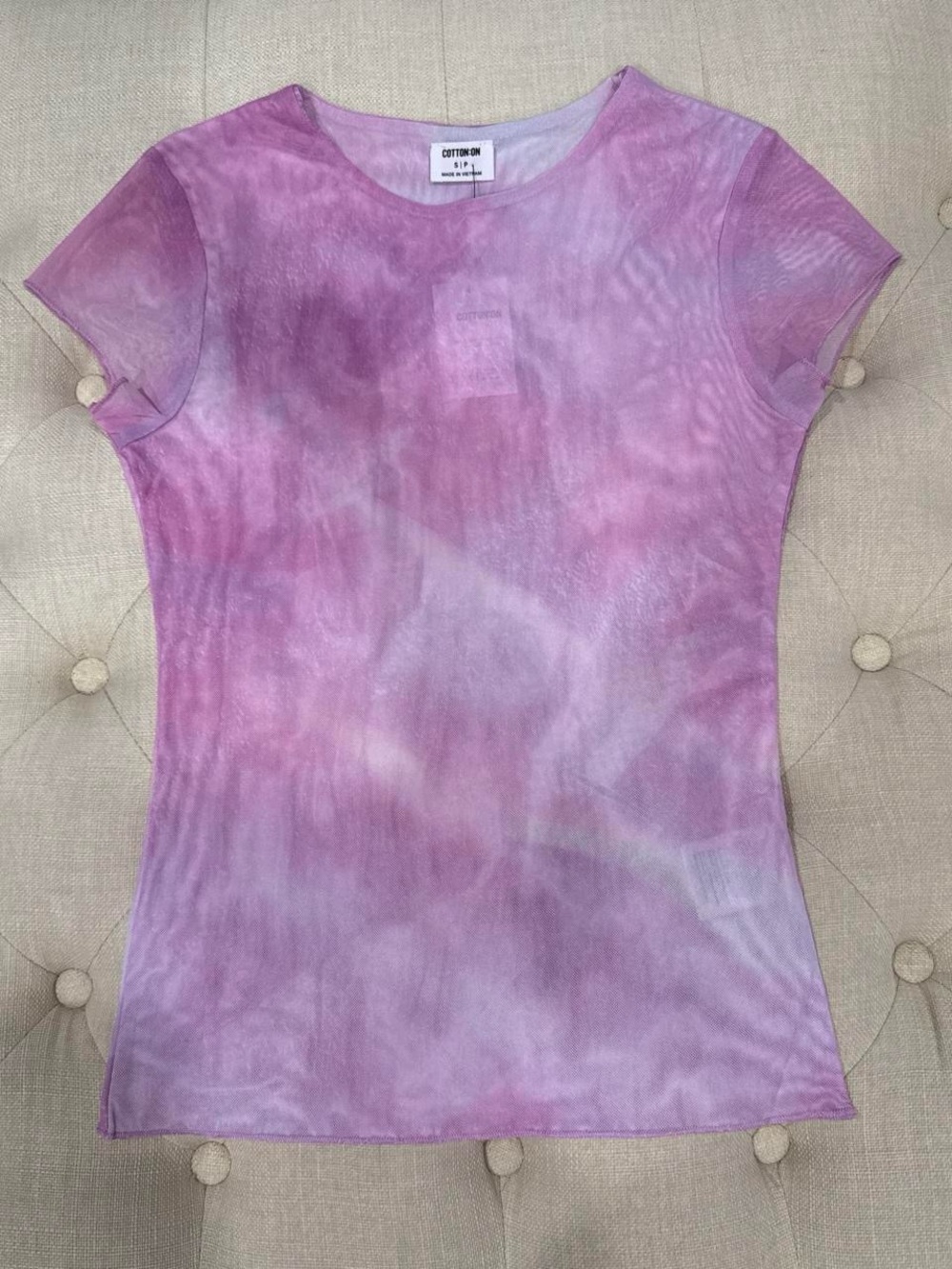 Cotton On Lavender-Pink Tie Dye Short Sleeve Tee